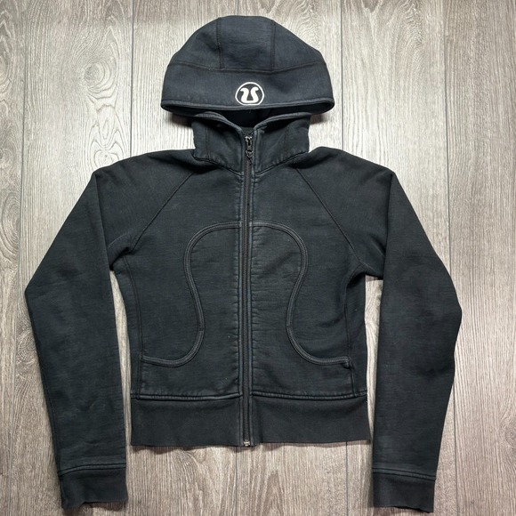 lululemon athletica Tops - Lululemon Hoodie Womens Small 2 Black Scuba Special Edition Full Zip